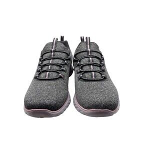 Athletic Works Gray & Pink Women's Slip-On Casual Shoes Size 8.5 W Odor Control